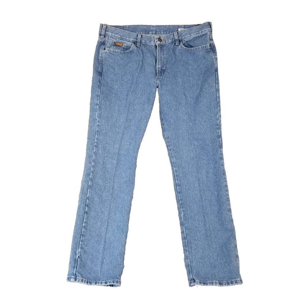 Wrangler jeans mens 40x33 Brockton slim straight blue denim pants retro Western